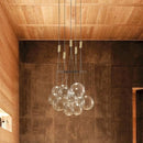 Nordic minimalist glass designer chandelier with LED