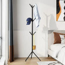 mobile coat rack with branch-shaped hooks for convenient storage