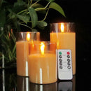 decorative rechargeable LED pillar candle with remote control in 3D tube