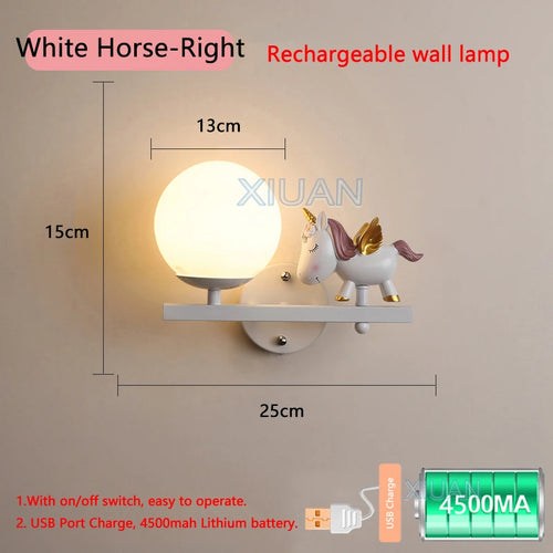 Rechargeable resin wall light for children's bedroom decorative - vue 23 sur 22