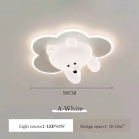 Cute bear and cloud-shaped children's ceiling lights