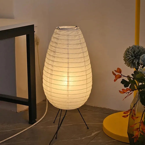 Wabi sabi rice paper bedside lamp retro creative decorative