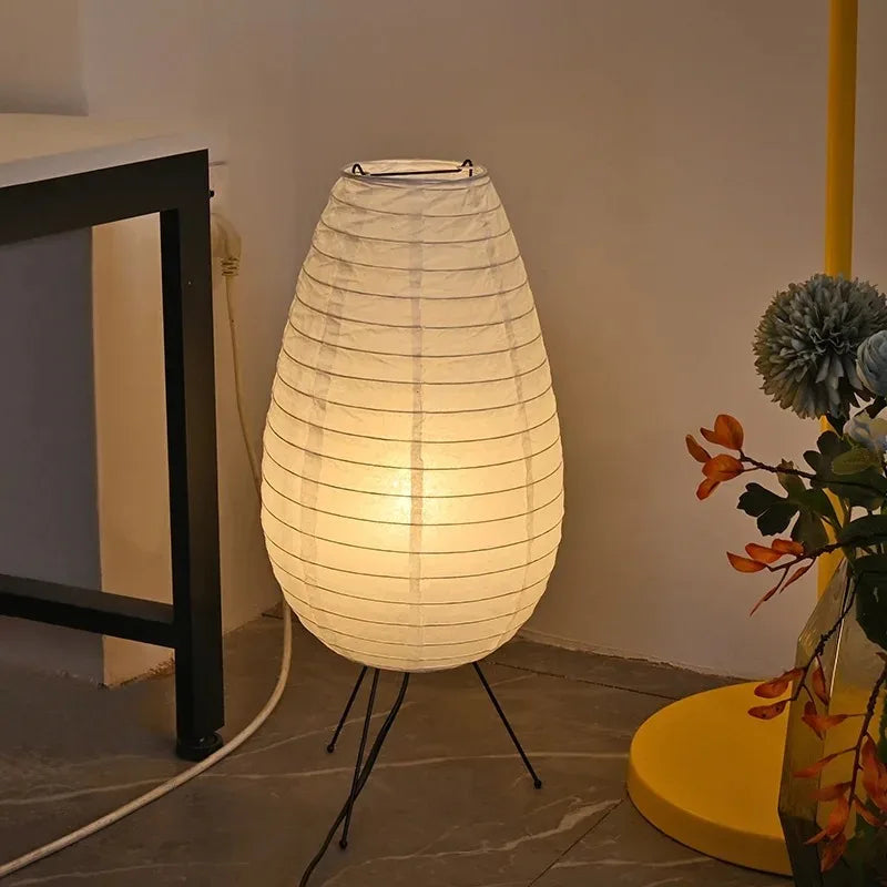 Wabi sabi rice paper bedside lamp retro creative decorative