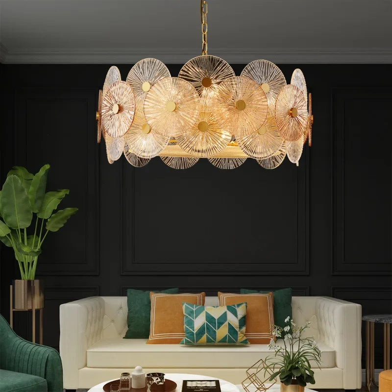 Modern glass designer chandelier for interior decoration