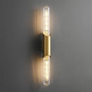 Minimalist brass and copper wall lamp with bulb included