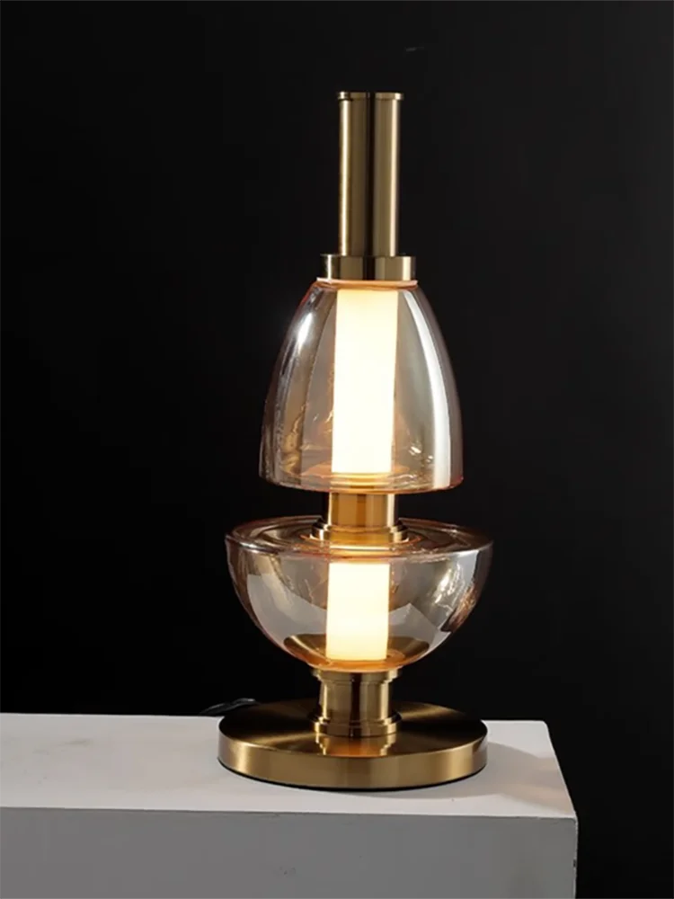 Nordic designer glass chandelier for modern spaces - vue 4 sur 11