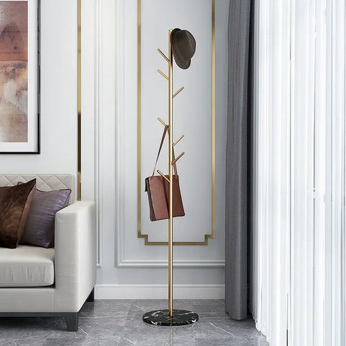 floor-standing coat rack for clothes and bags, versatile - vue 15 sur 17