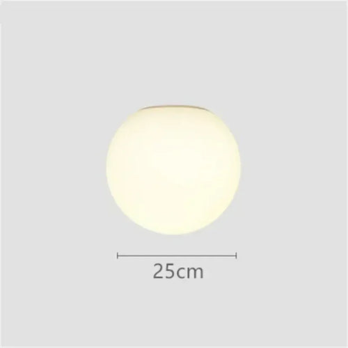 Modern LED wall light with round white glass shade - vue 11 sur 10