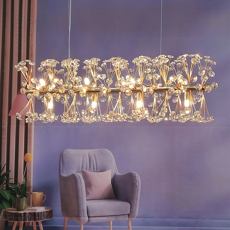 Modern decorative crystal LED chandelier luxury 2024