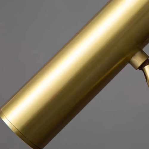 Minimalist brass rotating floor lamp with 3 brightness levels - vue 5 sur 8