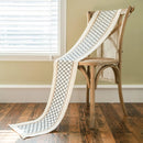 Boho macramé beige table runner with tassels for wedding