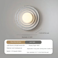 Retro resin LED round wall light