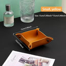 Leather storage box for keys and cosmetics