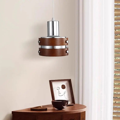 Wabi-sabi vintage retro pendant lamp for office and coffee table - vue 4 sur 8
