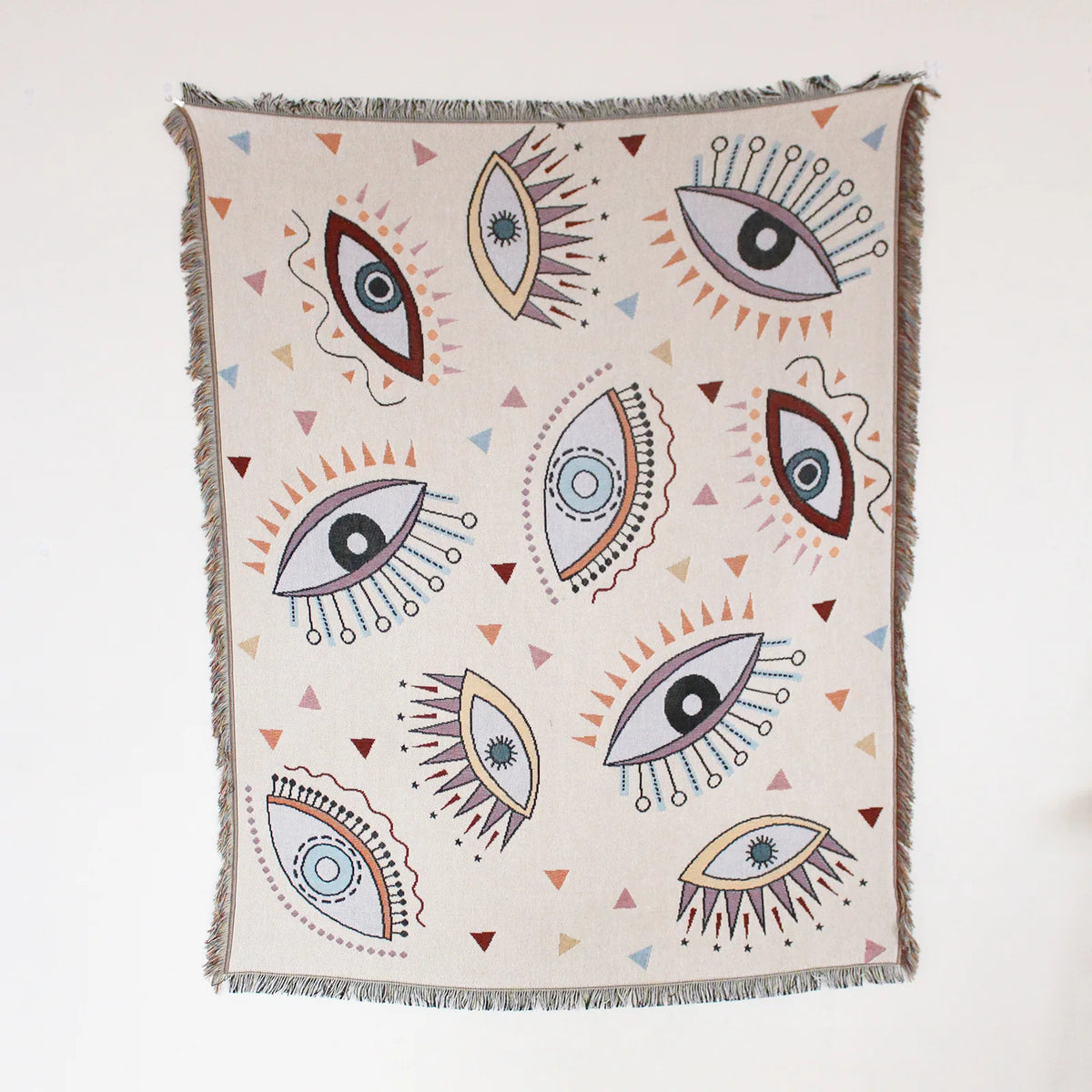 Bohemian pastoral landscape throw blanket for sofa and picnic