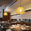 Vintage sisal pendant light with creative lighting and elegant weaving