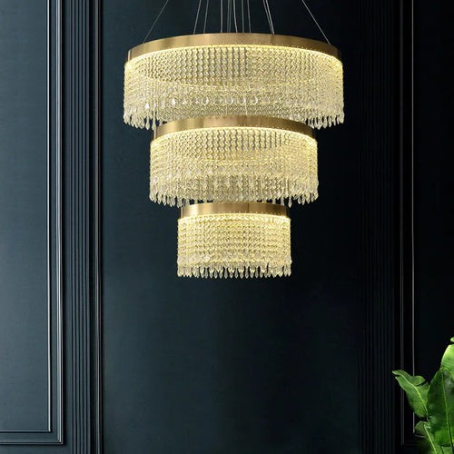 Modern LED crystal chandelier for indoor decoration - vue 2 sur 11