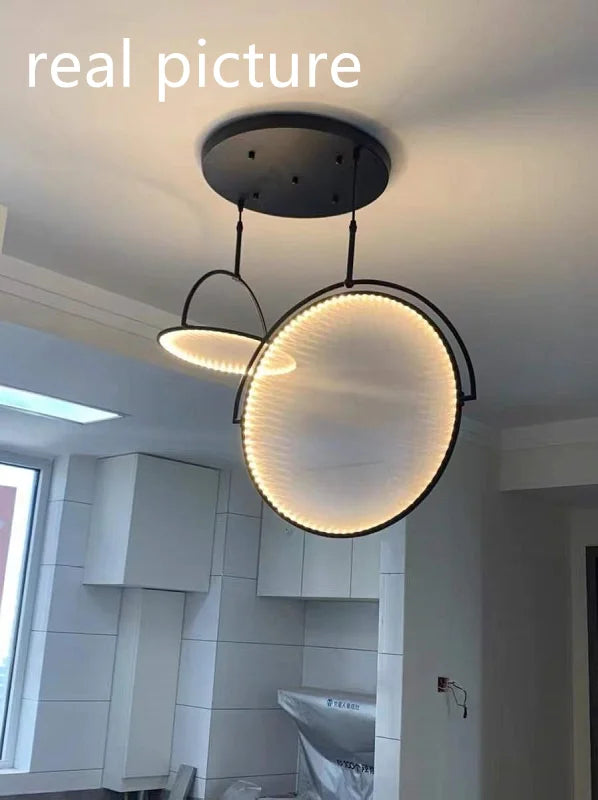 Round fabric pendant light for contemporary and cosy interiors - vue 6 sur 8
