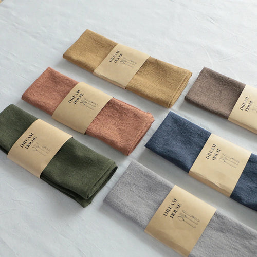 Thick cotton linen napkin modern style - vue 4 sur 7