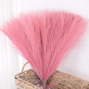 Set of artificial pampas grass bouquets for indoor decoration