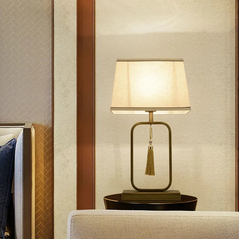 Creative chinoiserie style table lamp for living room - vue 3 sur 6