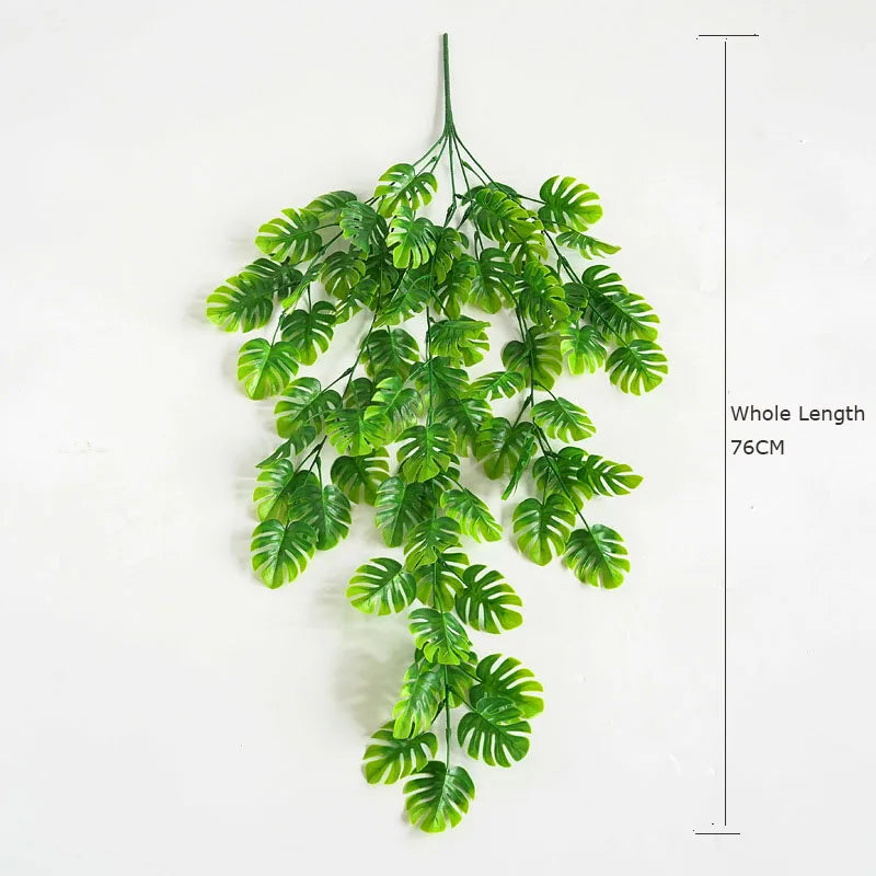 Decorative artificial turtle leaf and ivy plant - vue 6 sur 7