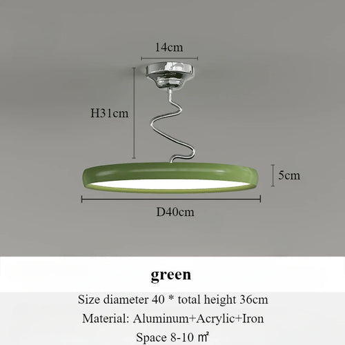 Modern minimalist Nordic aluminium chandelier with LED lights - vue 11 sur 18