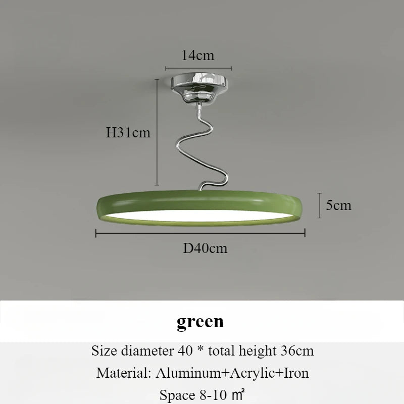 Modern minimalist Nordic aluminium chandelier with LED lights - vue 10 sur 18