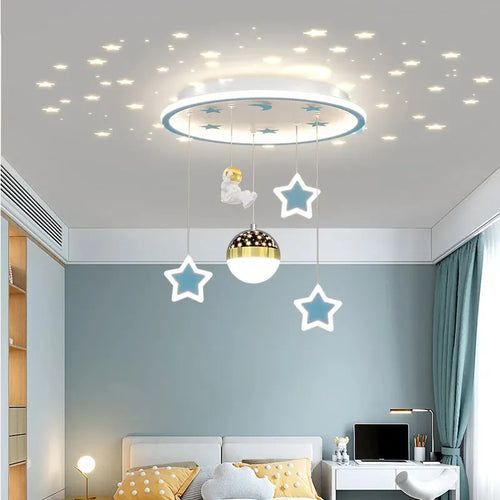 Creative luminous star chandelier for children's room