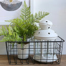 Metal storage basket for organising your spaces