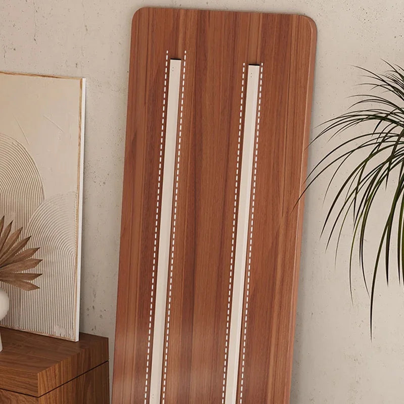 Vintage rectangular wooden mirror for interior decoration