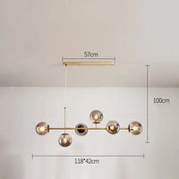 Modern Nordic glass pendant light for living room