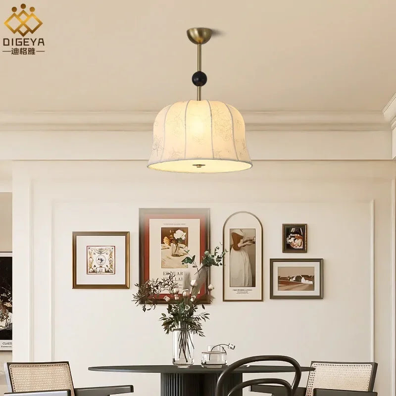 French luxury fabric chandelier for interior decoration - vue 4 sur 9