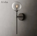 Nordic retro glass wall light for interior decoration