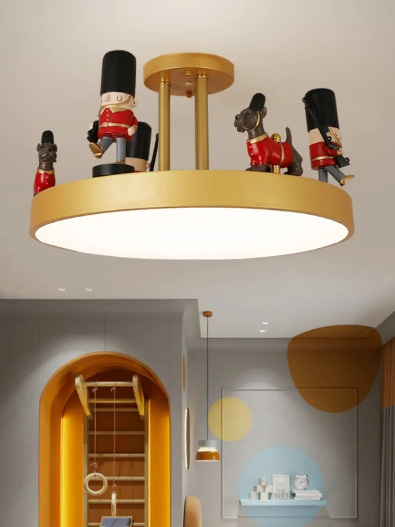 Creative ceiling light british american soldier eye protection minimalist - vue 4 sur 7