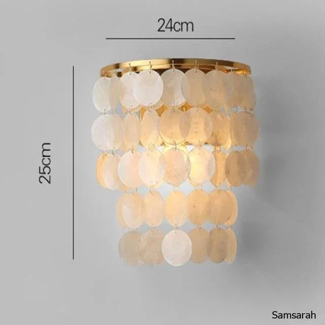 Nordic shell chandelier with LED light - vue 15 sur 17