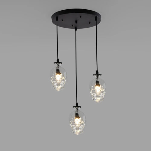American loft retro LED skull wine bottle pendant light - vue 10 sur 9