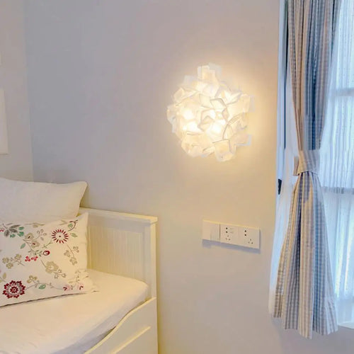 Romantic white flower acrylic LED wall light