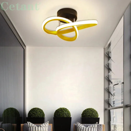 Modern LED ceiling light for hallway, stairway, entrance, hotel and home décor - vue 4 sur 10