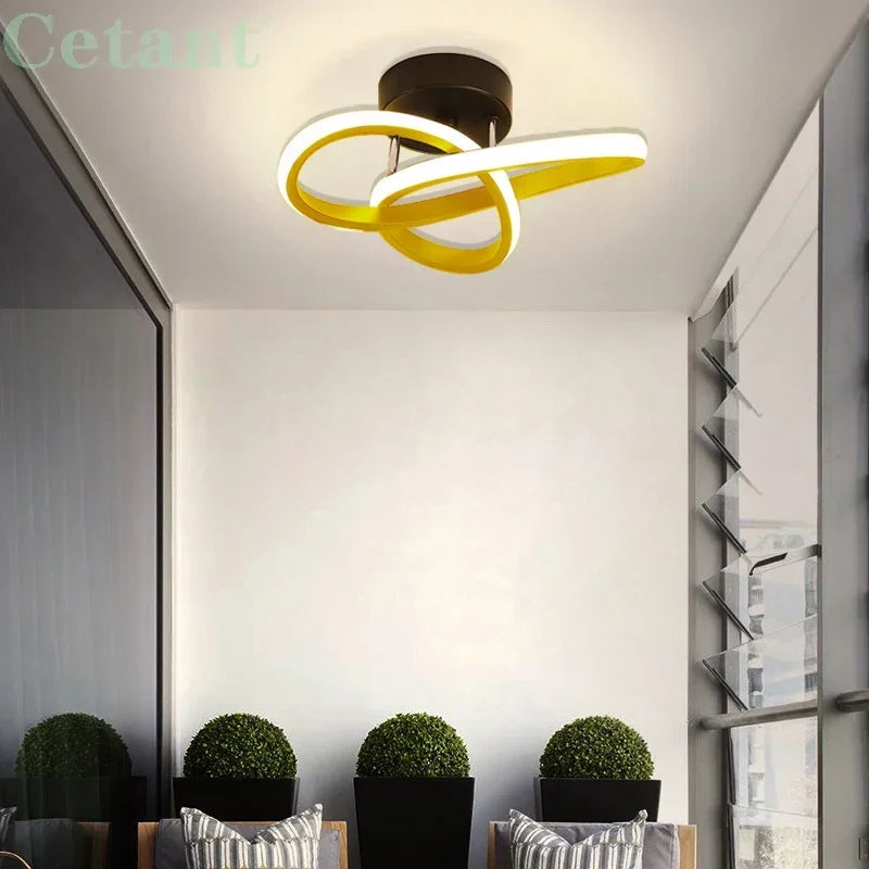 Modern LED ceiling light for hallway, stairway, entrance, hotel and home décor - vue 3 sur 10