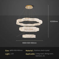 Modern crystal chandelier with elegant LED design