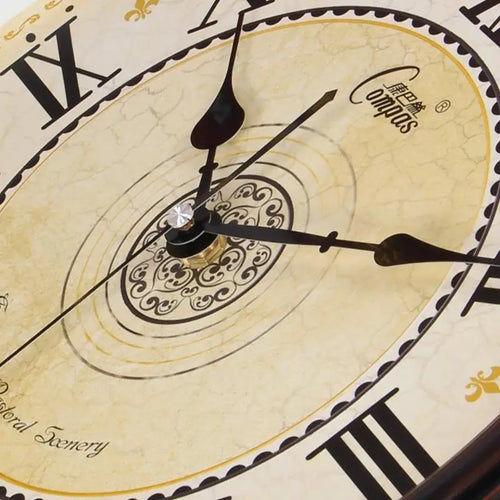 classic silent retro wall clock in abs quartz - vue 5 sur 7