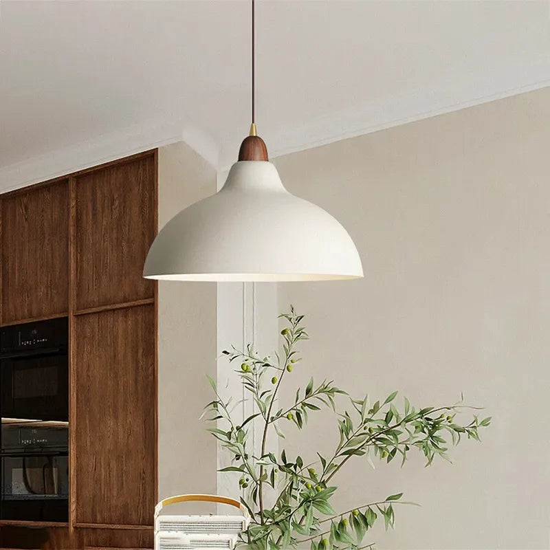 Nordic pendant light industrial indoor fixture for living room, dining room, kitchen, black and white
