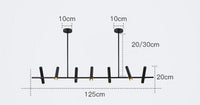Adjustable vintage recessed chandelier for indoor lighting