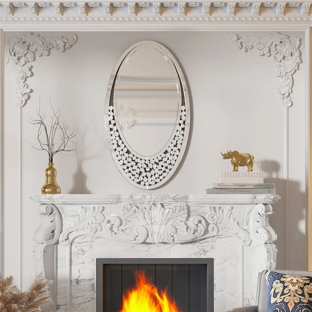 Decorative oval teardrop-shaped mirror for interiors - vue 3 sur 6