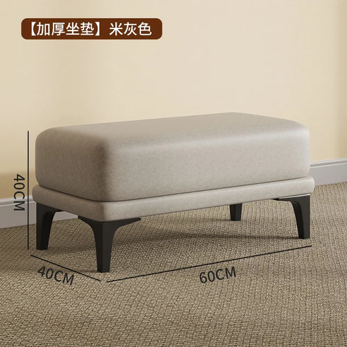 Nordic modern velvet stool unique and space-saving pouf - vue 18 sur 24
