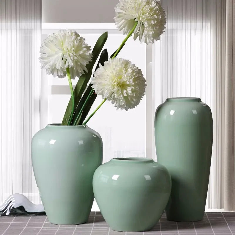 modern minimalist ceramic vase for floral decoration