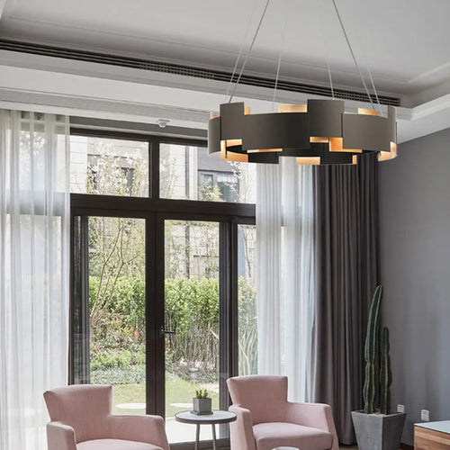 Metal pendant light with adjustable cord - vue 3 sur 8