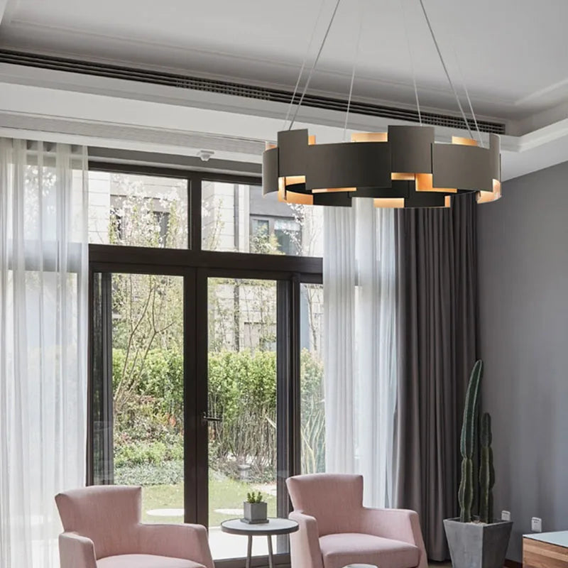 Metal pendant light with adjustable cord - vue 3 sur 8