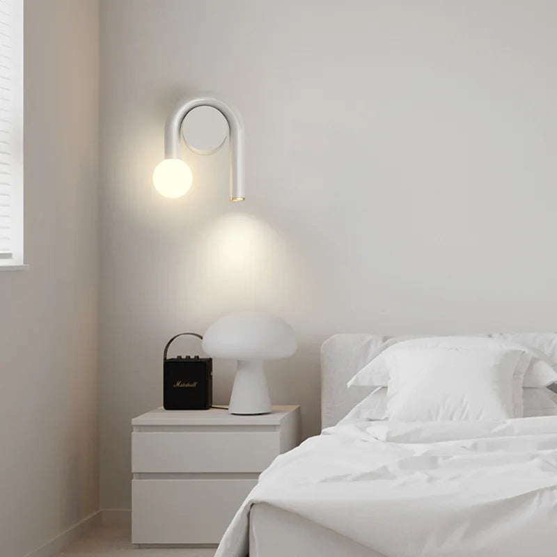 Nordic metal wall light with LED bulbs, industrial lighting